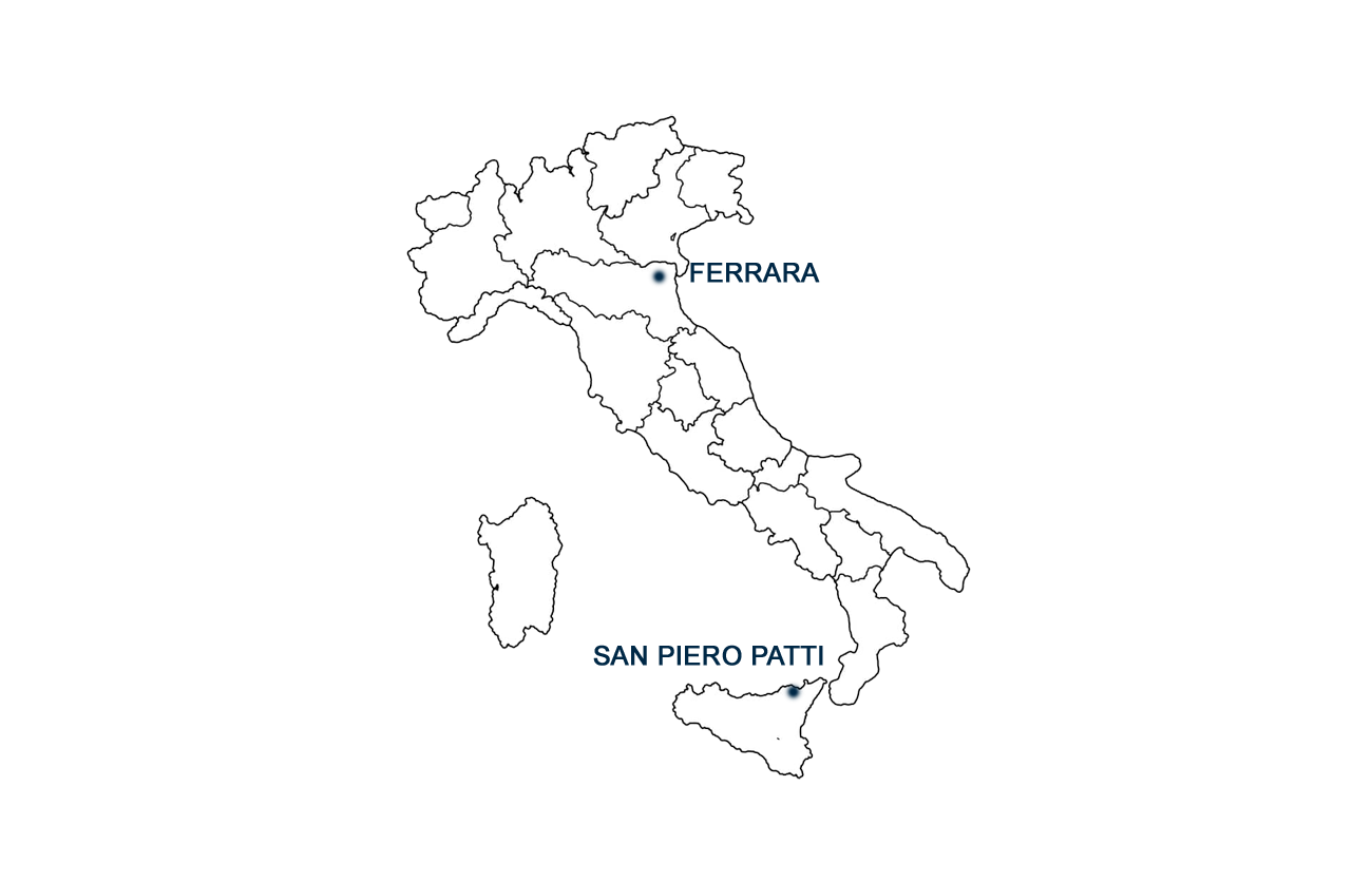 Mappa dell'Italia con le sedi