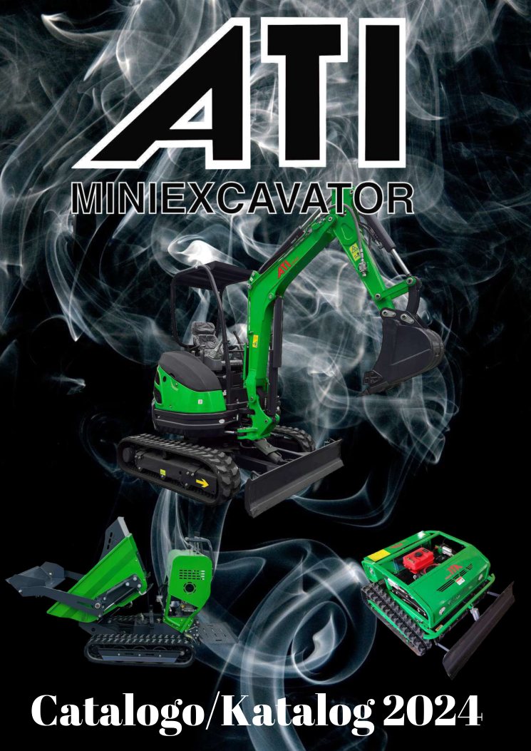Copertina del catalogo ATI miniescavatori 2024
